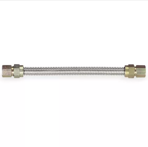 112327 5/8"OD(1/2"ID) X 3/4"MIP X
3/4"FIP X 36"L FLEXIBLE GAS
CONNECTOR