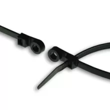 11" NYLON BLACK CABLE TIES W/#10
MOUNTING HOLE 100/PK #60263BCX
