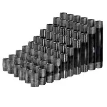 1/2"XCLOSE-6 BLK NIPPLE 6 PACK
