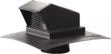 6" BLACK PLASTIC ROOF CAP VENT
W/STEM #RVS6BK