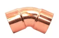 1-1/8" O.D. 45DEG COPPER ELBOW